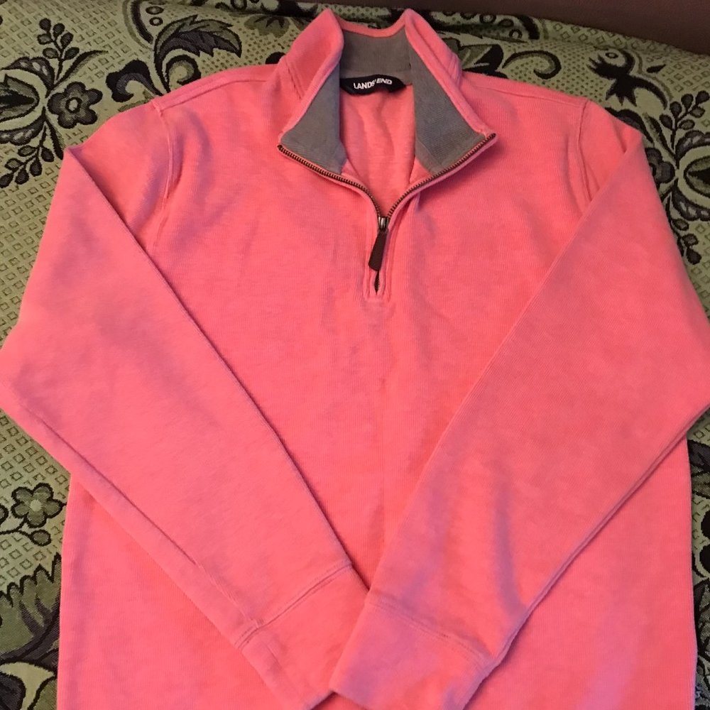 LAND'S END Men's Quarter Zip Sweater